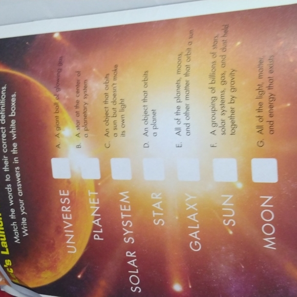 Grades 2-3 Space and the Solar System, Our World Workbook - Picture 7 of 17